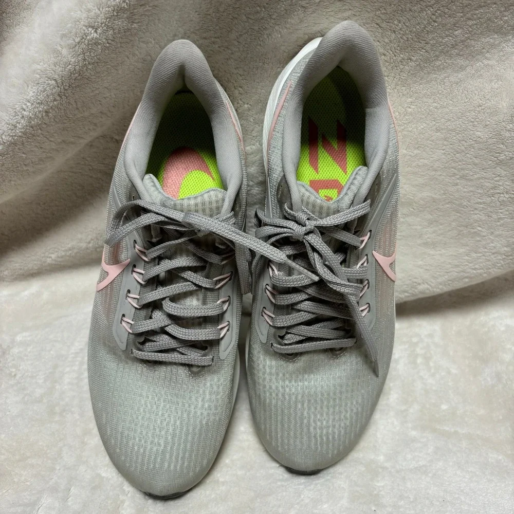Nike Womens Air Zoom Pegasus 39 Running Shoes Size 10 Gray‎ Pink DH4072-003